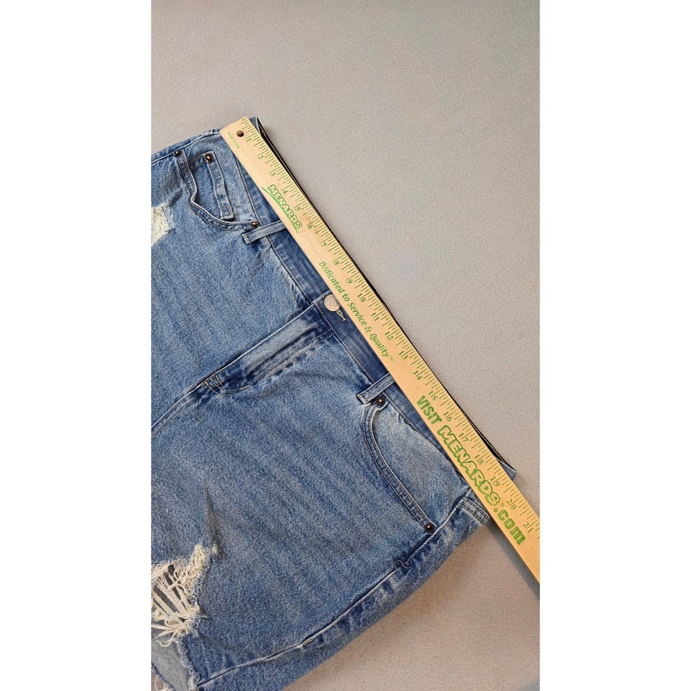 Torrid Womens 18 High Rise Short Short Distressed Classic Denim Jean Shorts Blue - Picture 4 of 12